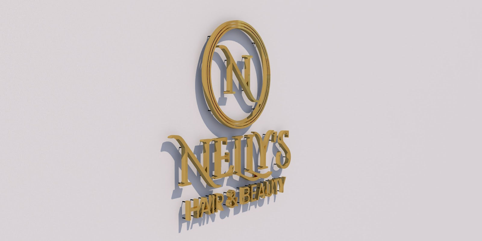 Custom Business Sign for Nelly (Nelly's Hair & Beauty) Full Logo + Just the Name