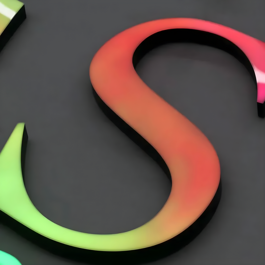 Luxury trimless front-lit LED channel letters on boutique storefront