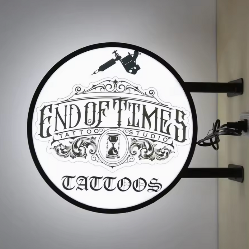 Bold LED illuminated trim-cap blade sign for high-traffic retail areas