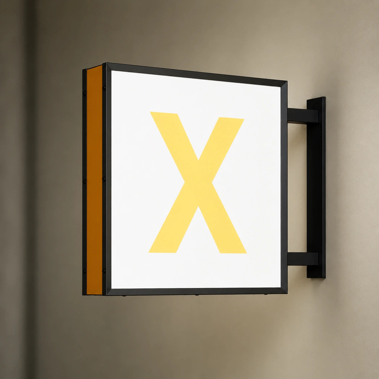 Double-sided Trim-cap Blade Sign finished rendering