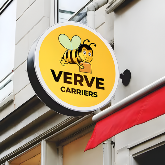 Slim-profile illuminated trim-cap blade sign for contemporary façades