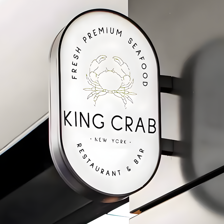 Weather-resistant illuminated trim-cap blade sign for retail exteriors