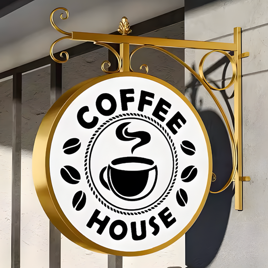 Contemporary illuminated trim-cap blade sign for storefront branding