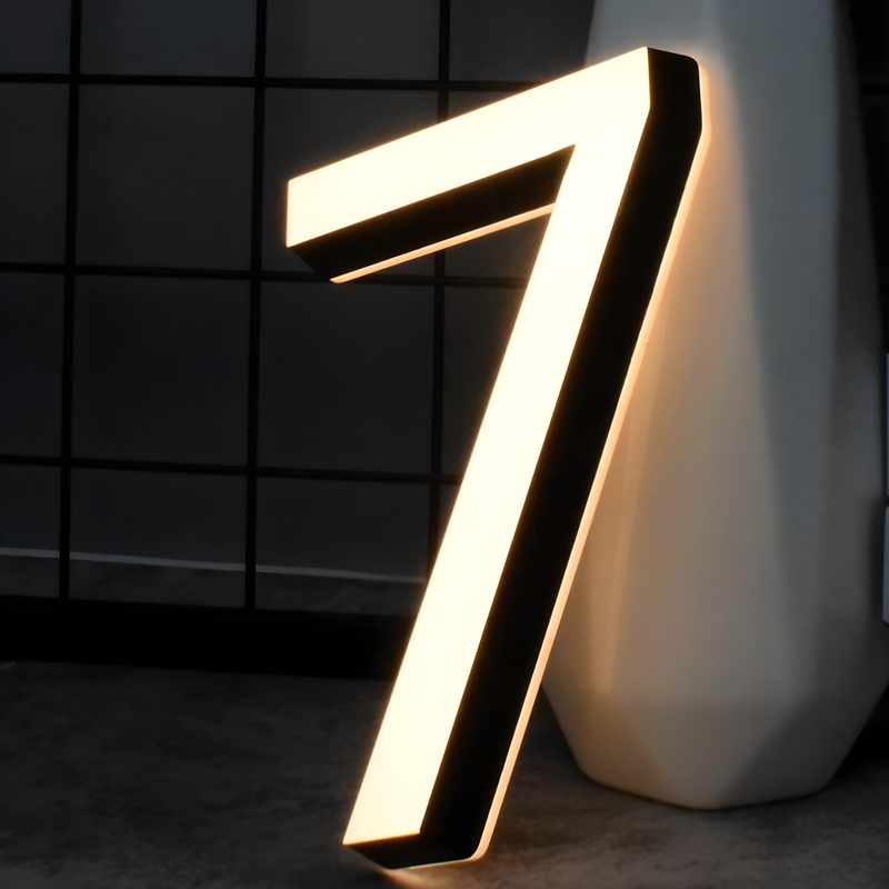 LED trimless channel letter showcasing bright front illumination and soft halo