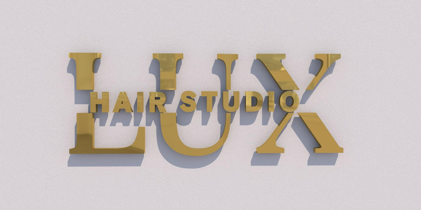 Custom Business Sign: LUX Hair Studio