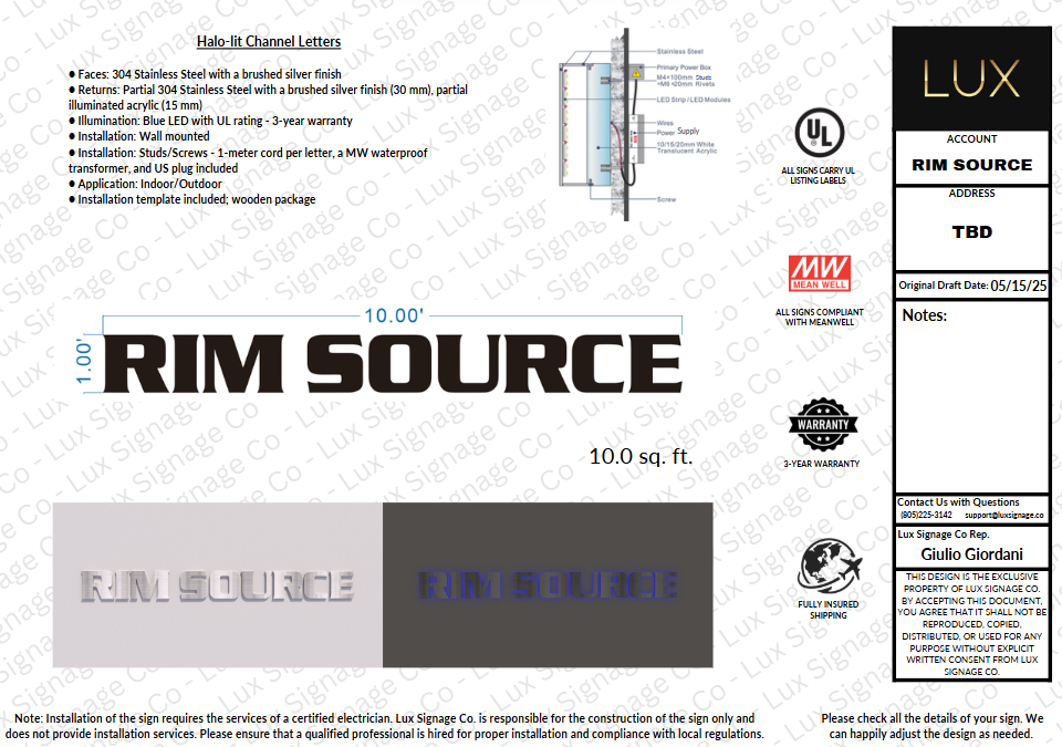 Custom Business Sign for Larry Spriggs