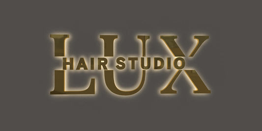 Custom Business Sign: LUX Hair Studio
