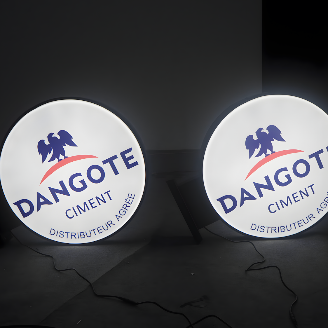 Molded vacuum-formed LED blade sign for storefront branding