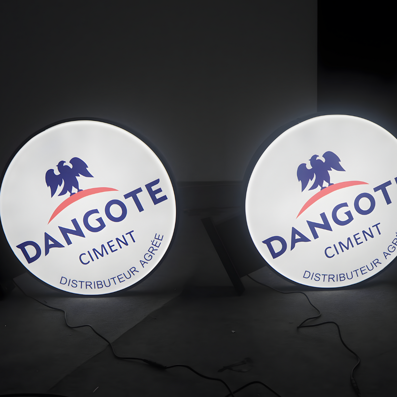 Molded vacuum-formed LED blade sign for storefront branding