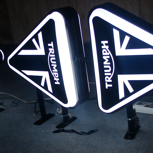 Modern molded vacuum-formed LED blade signage for businesses