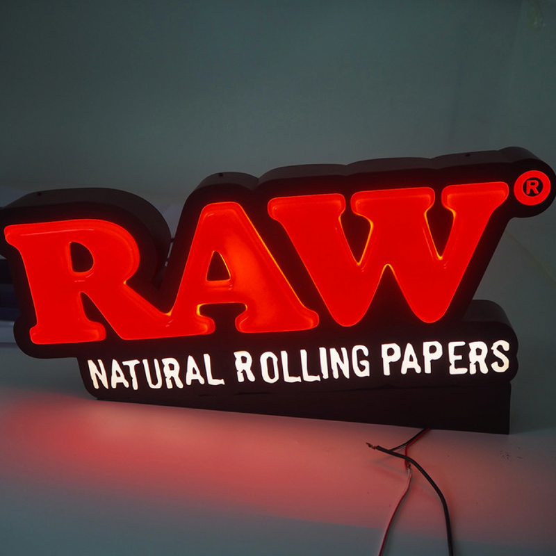 Impact-resistant vacuum-formed LED blade sign for businesses