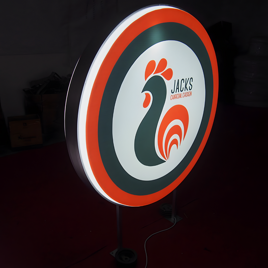 Commercial-grade vacuum-formed LED blade sign for branding