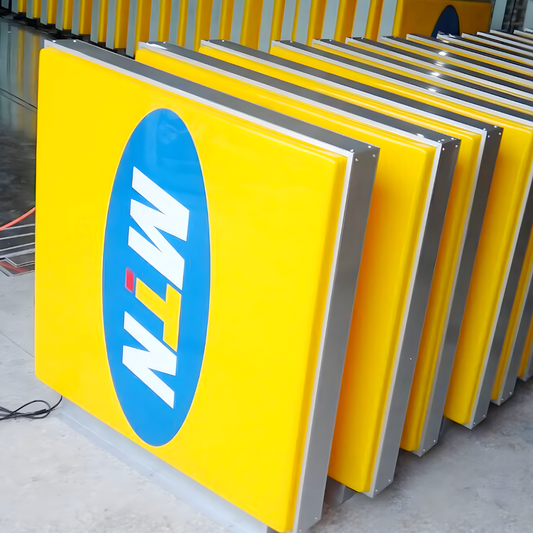 Illuminated molded vacuum-formed blade display for branding