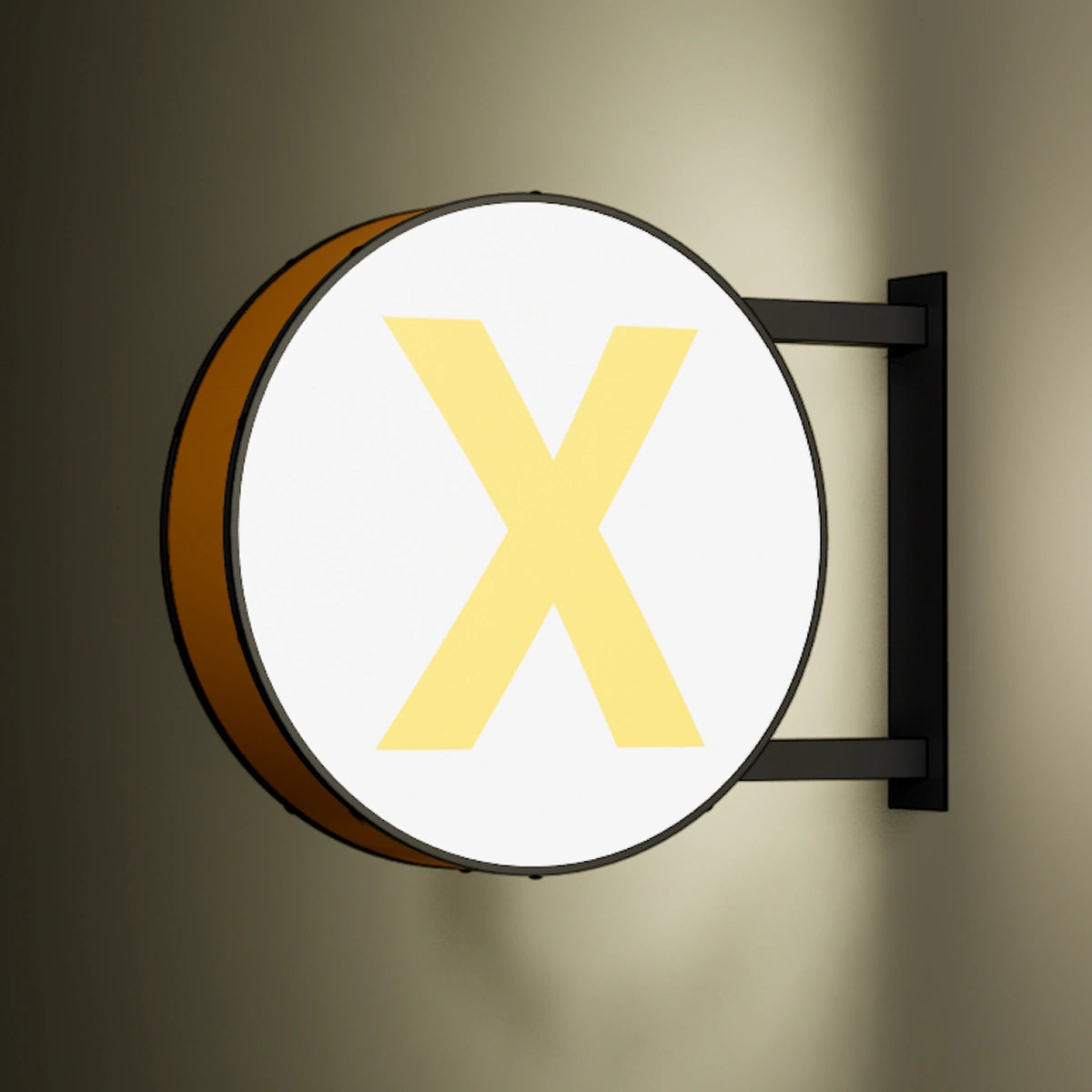 Double-sided Vacuum-Formed Face Blade Sign finished rendering