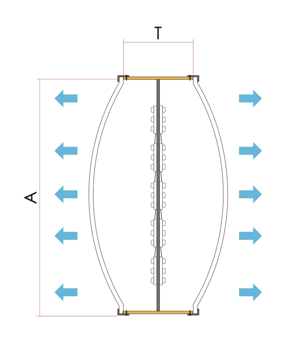 Double-sided Vacuum-Formed Face Blade Sign cross section